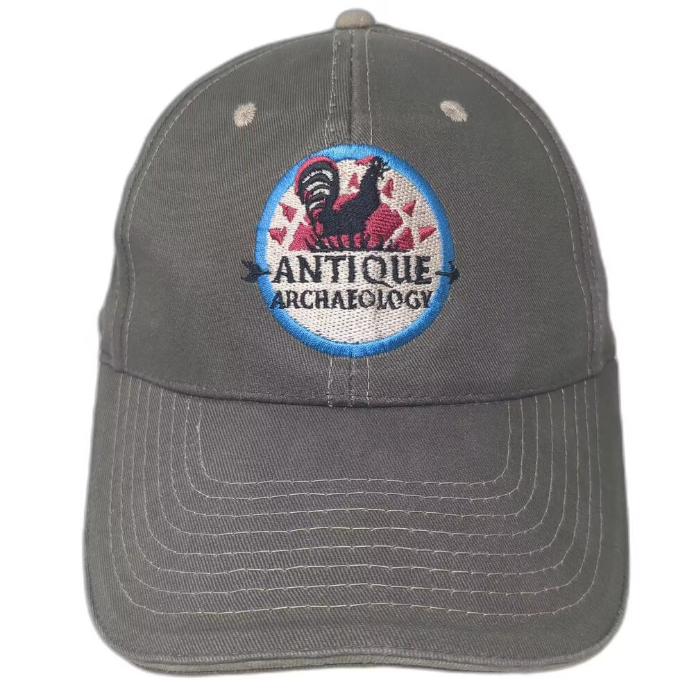 Antique Archaeology Baseball Cap Brown OS Strapback Picker Hat Embroidered Patch